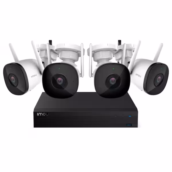 Acquistare IMOU IMOU-KIT/NVR1104HS-W-S2-CE-1T/4-F22P-0280B Kit wireless 4 telecamere Bullet 2C 2MP - NVR 4CH / WiFi 2.4 GHz - 2.