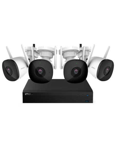 Comprar IMOU IMOU-KIT/NVR1104HS-W-S2-CE-1T/4-F22P-0280B Wireless Kit 4 Cámaras Bullet 2C 2MP - NVR 4CH / WiFi 2.4 GHz  - 2.8mm /