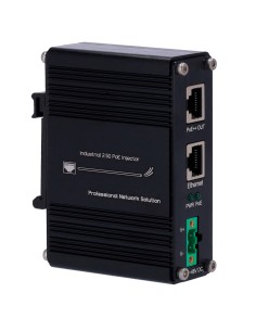 OEM Inj-Ipoe-60W-2.5G-DC Industrial Injector Injector - RJ45 Entrada 10/100/1000 / 2,5 Base-T - Total Potência 60 W - Distância 