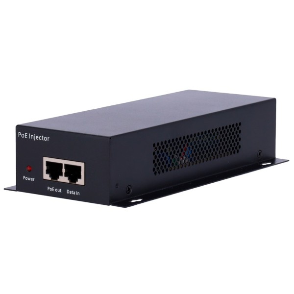 OEM Inj-PoE-10G-60W Dupla Injector - Entrada RJ45 10/100/1000/10000 Mbps - Potência total 60 W - Distância máxima 100 m - PoE