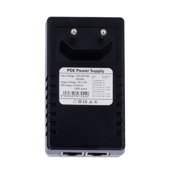 Kaufen OEM INJ-POE-15W-P passiver PoE-Wand-Injektor – RJ45-Ein-/Ausgang 10/100 Mbit/s – Leistung 15 W – Maximale Entfernung 100 