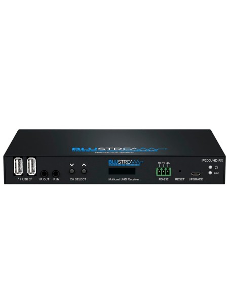 Receptor de vídeo OEM IP200UHD-RX na resolução IP - UHD - 1 LAN) - 1 saída HDMI - Função KVM