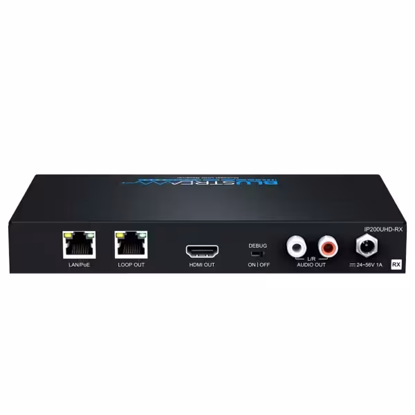 Comprar BLUSTREAM IP200UHD-RX Receptor de video sobre IP - Resolución UHD - 1 entrada LAN (RJ45) - 1 salida HDMI - Función KVM
