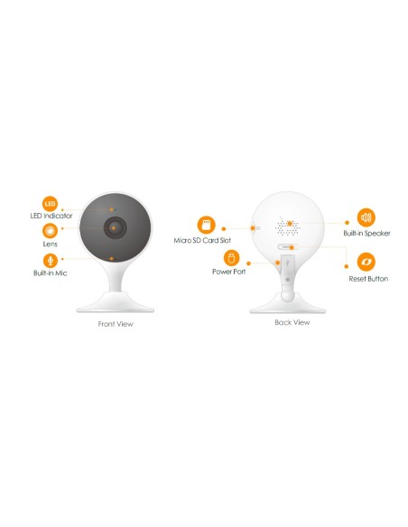 Acheter IMOU IPC-C22EP-A-IMOU Caméra fixe Cue 2 2MP - WiFi 2,4 GHz - 2,8 mm / IR 10 m - Audio bidirectionnel / Sirène - Détectio