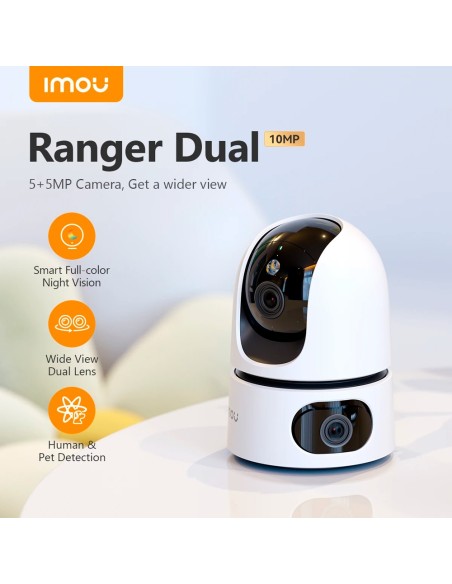 Comprar IMOU IPC-S2XP-10M0WED-IMOU Cámara motorizada Ranger Dual 5+5MP - WiFi 6 - Lente DUAL / Autotracking / IR + Full Color - 