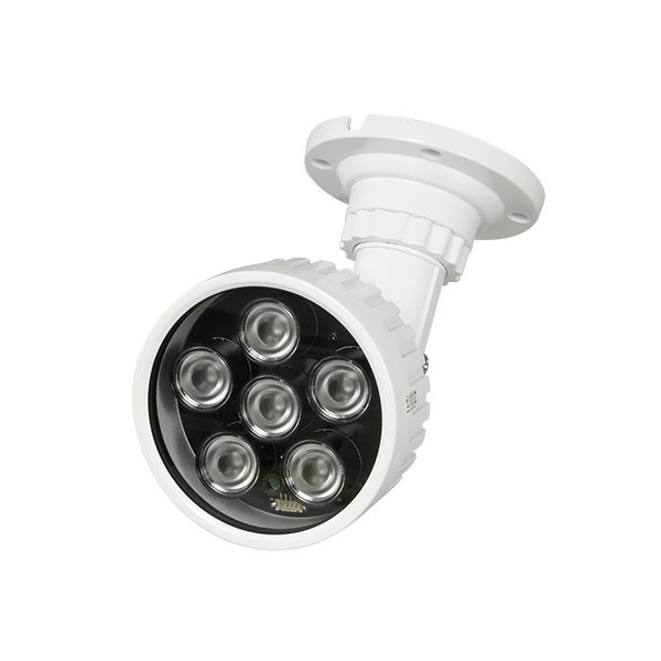 OEM IR100 Alcance Foco Infravermelho 100M - Iluminação LED - 850nm, Abertura de 60 ° - 6 LEDs Ø10 - Inclui célula Fotoc