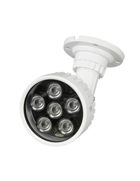Comprar OEM IR100 Foco infrarrojo de alcance 100m - Iluminación por LEDs - 850nm, 60° de apertura - 6 leds Ø10 - Incluye célula 