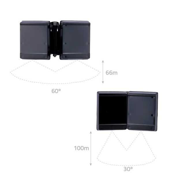 OEM IR60-100-SG62 Foco infravermelho do escopo 66 ~ 100m - iluminação LED de 850 nm - 12 Lâmpadas LED de IR - Abertura do feixe 