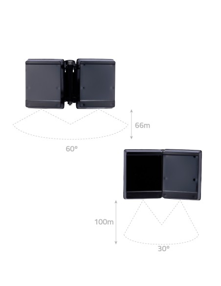 Acheter OEM IR60-100-SG62 Projecteur infrarouge d’une portée de 66 à 100 m - Éclairage par LED 850 nm - 12 lampes LED IR - Ouver