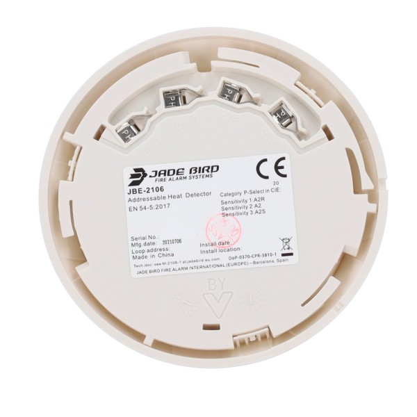 Acquista JADE BIRD JBE-2106 Rivelatore termico analogico Jade Bird - Sensibilità e classe regolabili (A2R, A2, A2S) - LED con vi