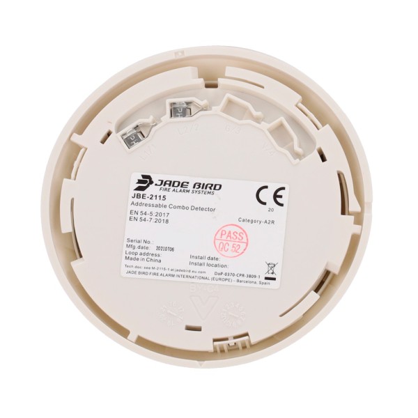 Comprar JADE BIRD JBE-2115 Detector óptico-térmico analógico Jade Bird - Sensibilidad y clase ajustable - Led con vision 360° - 