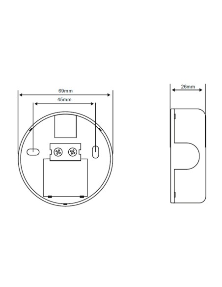 Comprar JADE BIRD JBE-2162 Piloto de indicación de acción Jade Bird - LED rojo - Especial para incendio - Plástico ABS blanco - 