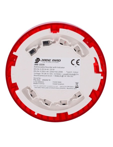 Comprar JADE BIRD JBE-2235 Sirena analógica Jade Bird - Salida de gran potencia 91 dB(A) @ 1m - Alimentación a través del lazo -