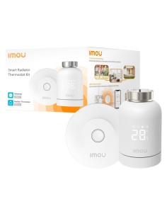 Imou Kit-TRV1-EU-2-imou Imou Smart Radiator Termostat - Gerencie do App - Zigbee 3.0 - Gateway do Hub incluído - BA