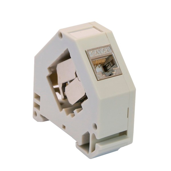 OEM KS6A-FTP-TL180-DIN Conector de cabo FTP - Conector de saída RJ45 - Categoria FTP compatível 6A - fácil instalação sem NEC