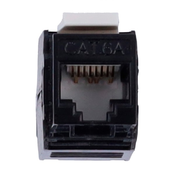 OEM KS6A-TL180-BK Conector para Cabos UTP - Conector Saída RJ45 - Categoria UTP compatível 6A - fácil instalação sem necessidade
