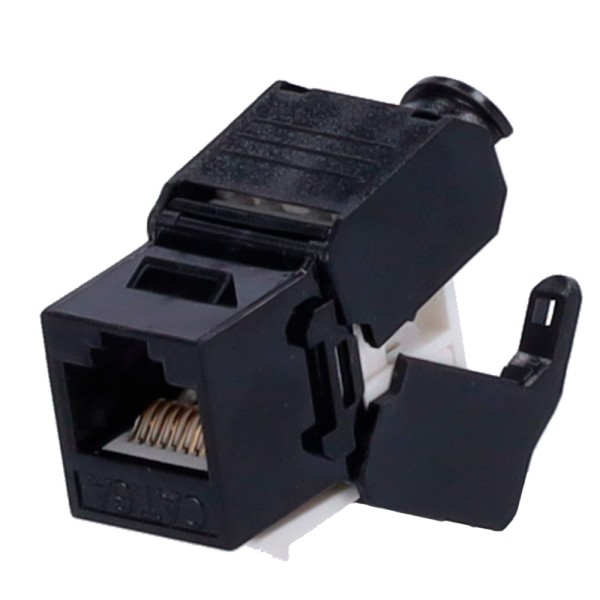 OEM KS6A-TL180-BK Conector para Cabos UTP - Conector Saída RJ45 - Categoria UTP compatível 6A - fácil instalação sem necessidade