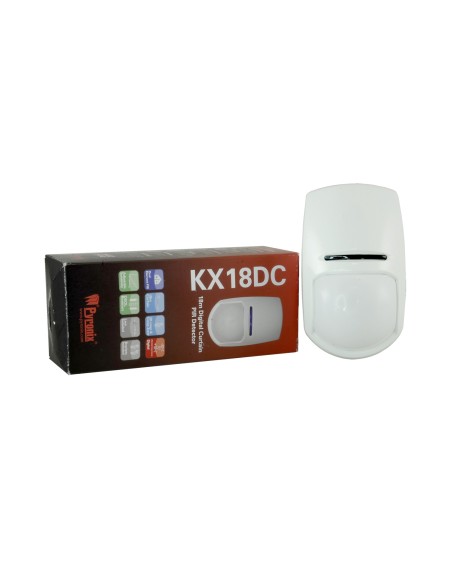 Pyronix KX18DC Detector de cortina do tipo PIR - Adequado para uso interno - 1 sensor infravermelho duplo - fiação - intervalo d