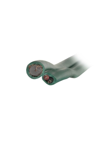 OEM KX6P-100 Cabo Coaxial KX6 - Vídeo e Alimentos - Rolo de 100 metros - Cover cor verde - cabos separados paralelos 