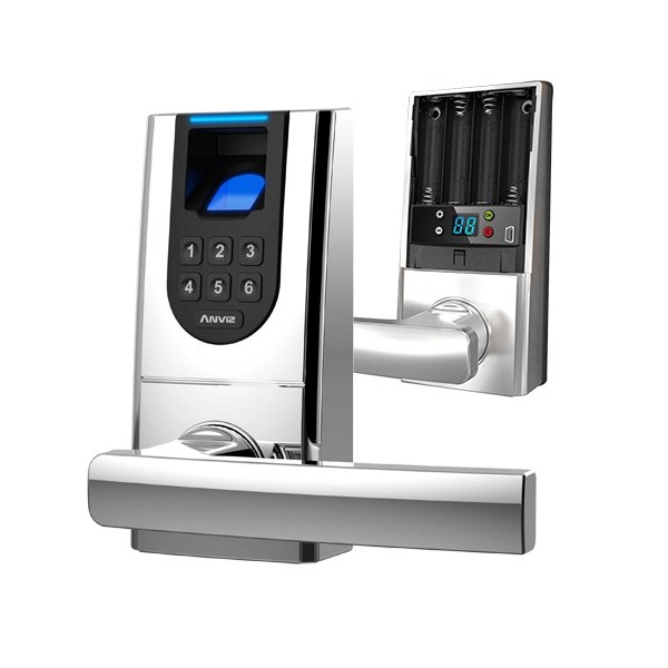 Anviz L100K Smart Lock Anviz - Impressões digitais e teclado - até 99 usuários e 4 administradores - autônomo 4 x Pi