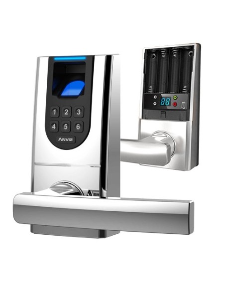 Anviz L100K Smart Lock Anviz - Impressões digitais e teclado - até 99 usuários e 4 administradores - autônomo 4 x Pi