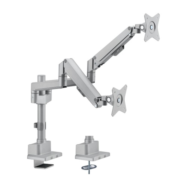 Comprar OEM LDT62-C024P-GREY Brazo para dos monitores - Instalación en mesa - Peso soportado 9 Kg/Brazo LDT62-C024P-GREY