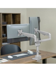 OEM LDT62-C024P-cinza braço para dois monitores - instalação na tabela - peso suportado 9 kg / braço 2