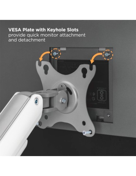 Comprar OEM LDT63-C012-SILVER Brazo para monitor - Instalación en mesa - Peso soportado 9 Kg LDT63-C012-SILVER