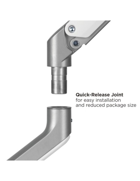 OEM LDT63-C012-Silver Braç para monitor - Instalação na tabela - Peso suportado 9 kg