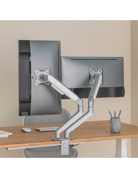 Comprar OEM LDT63-C024-SILVER Brazo para dos monitores - Instalación en mesa - Peso soportado 9 Kg/Brazo LDT63-C024-SILVER