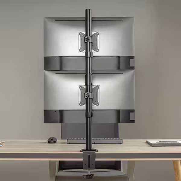 Comprar BRATECK LUMI LDT66-C02V Poste para dos monitores - Instalación en mesa - Peso soportado 9 Kg/Pantalla