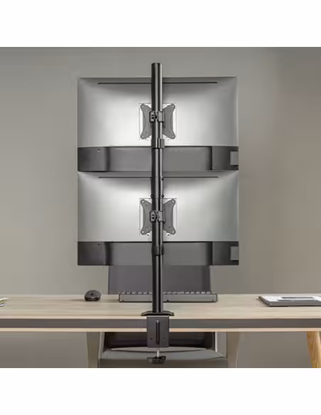 Comprar BRATECK LUMI LDT66-C02V Poste para dos monitores - Instalación en mesa - Peso soportado 9 Kg/Pantalla