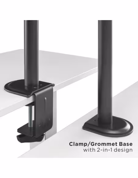 Comprar BRATECK LUMI LDT66-C02V Poste para dos monitores - Instalación en mesa - Peso soportado 9 Kg/Pantalla