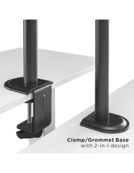 Comprar OEM LDT66-C02V Poste para dos monitores - Instalación en mesa - Peso soportado 9 Kg/Pantalla LDT66-C02V