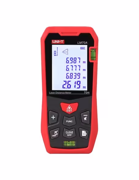 Comprar UNI-T LM70A Medidor láser de distancia - Rango de hasta 70 m con precisión milimétrica - Medición de longitud, área, vol