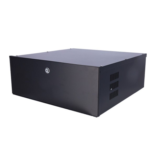 Caixa de metal fechada do OEM Lockbox-4u para DVR - específica para CCTV - para até 4U gravadores de rack - came lock - ve