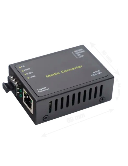 OEM MC-1GE-SFP-Mini Converter - 1x Ethernet RJ45 - 1x SFP - Gigabit - 10/100/1000 Base-TX - Tamanho Ultra Compact