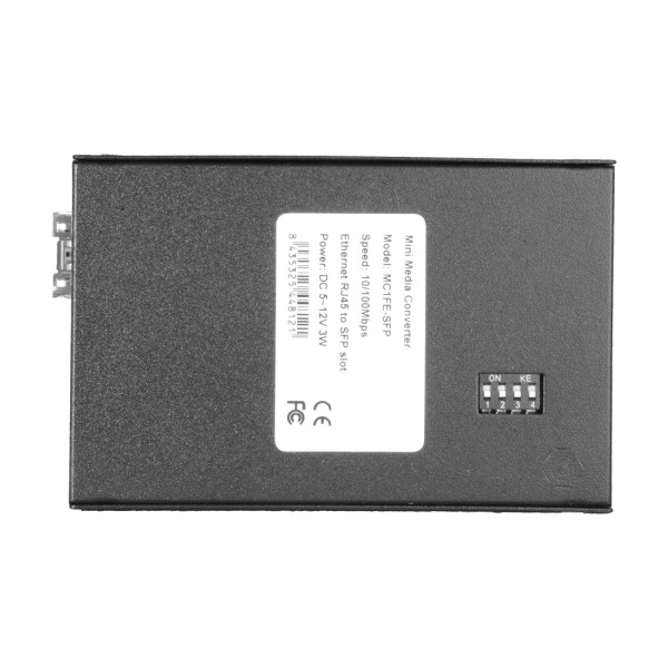 Acheter le convertisseur de médias Fast Ethernet OEM MC1FE-SFP avec 1x RJ45 et 1x SFP  
- Interface cuivre 10/100 Base-TX  
- Co