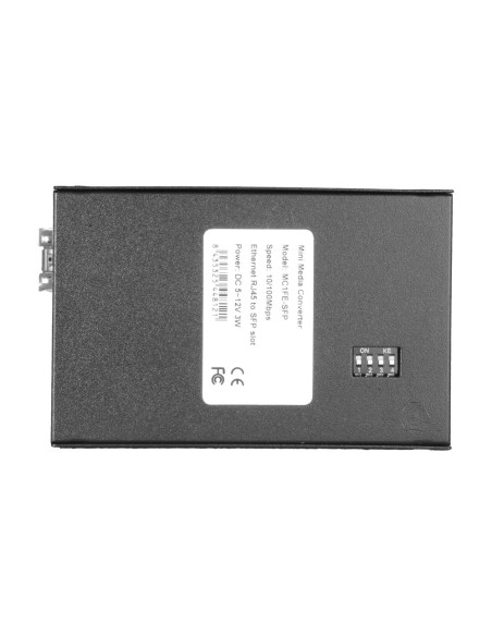 OEM MC1FE-SFP Media Converter - 1x Ethernet RJ45 - 1x SFP - Rápido Ethernet - 10/100 Base-TX - Tamanho reduzido