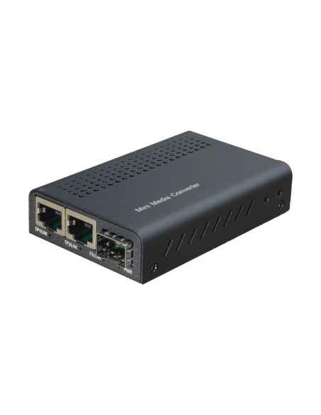 Acheter OEM MC2GE-SFP Convertisseur de médias Gigabit avec 2x RJ45 et 1x SFP  
- Double interface cuivre 10/100/1000 Base-TX  
-