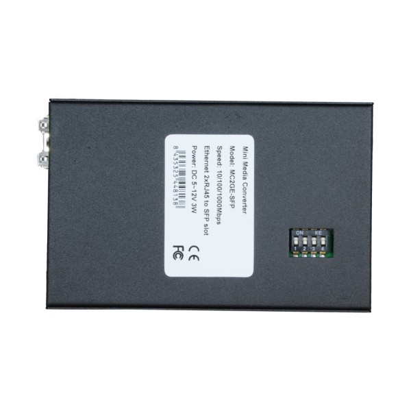 OEM MC2GE-SFP Media Converter - 2x Ethernet RJ45 - 1x SFP - Gigabit - 10/100/1000 Base-TX - Tamanho reduzido
