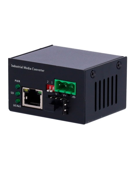OEM MCI-1GE-SFP-Mini Industrial Media Converter - 1x Ethernet RJ45 - 1x SFP - Gigabit - 10/100/1000 Base-TX - Tamanho Ultra C