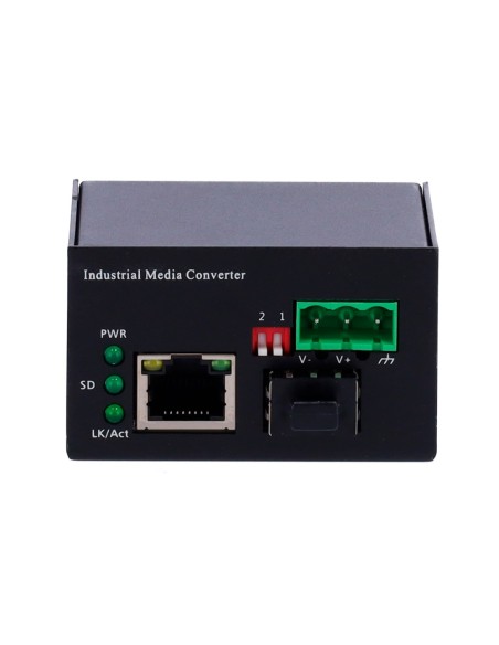 OEM MCI-1GE-SFP-Mini Industrial Media Converter - 1x Ethernet RJ45 - 1x SFP - Gigabit - 10/100/1000 Base-TX - Tamanho Ultra C