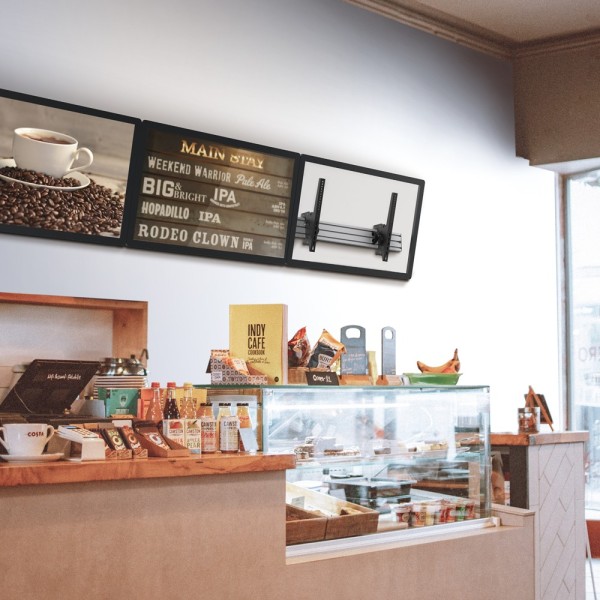 Comprar OEM MENUBOARD-3X1 Soporte Menuboard - Peso soportado 50 Kg/monitor - VESA 600x400 mm/monitor - Inclinación 0º ~ -20º - D