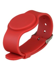 CardCube MF-Band-Band-adj-R Pulseira de proximidade - Identificação de radiofrequência - MF passivo | Cor vermelha - alta frequê