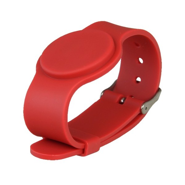 CardCube MF-Band-Band-adj-R Pulseira de proximidade - Identificação de radiofrequência - MF passivo | Cor vermelha - alta frequê