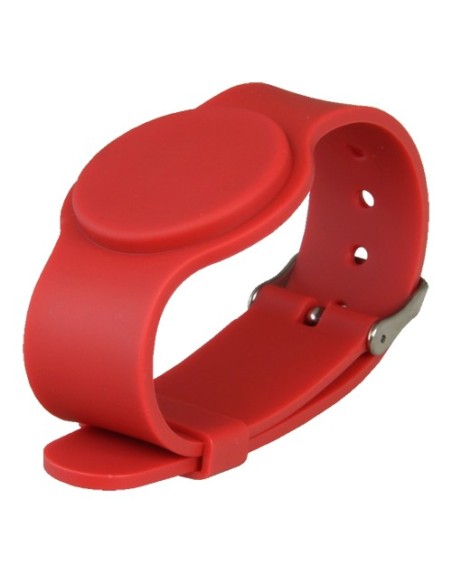 CardCube MF-Band-Band-adj-R Pulseira de proximidade - Identificação de radiofrequência - MF passivo | Cor vermelha - alta frequê