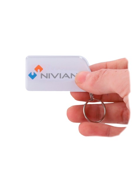 Cardcube NV-Tag-Dual Keychain Proximidade Tag - ID de radiofrequência - EM e MF Passivo | Resina epóxi brilhante - Frequência 1