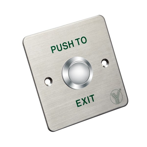 Comprar YLI PBK-810C Pulsador de liberación de puerta - Uso profesional - Testado 500.000 usos - NO/NC/COM | Empotrado o superfi