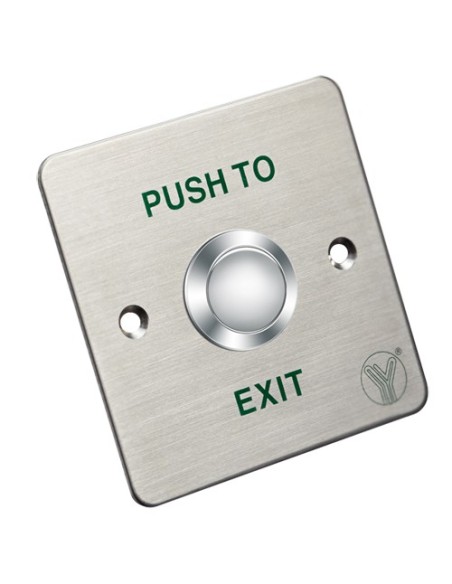 YLI PBK-810C Botão de Liberação da Porta - Uso Profissional - Testado 500.000 usos - Não / NC / COM | Embutido ou superfície - e